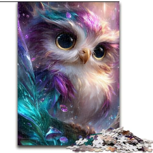 1000-teiliges Puzzle für Teenager, Fantasie-Eule, Lernspielzeug, einzigartige Geburtstags- und Geschenkideen für Kinder ab 14 Jahren (Größe 50x75cm) von MGQWPZDBD