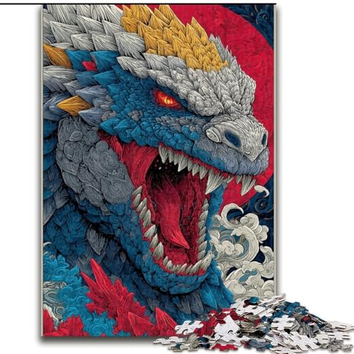 1000-teiliges Puzzle für Teenager, Fantasy-Drache, Lernspielzeug, einzigartige Geburtstags- und Geschenkideen für Kinder ab 14 Jahren (Größe 50x75cm) von MGQWPZDBD