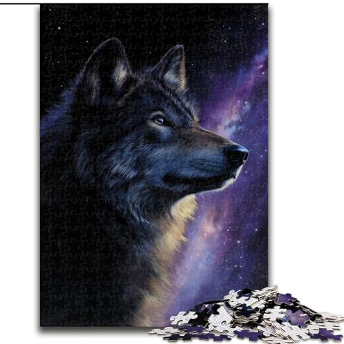 1000-teiliges Puzzle für Teenager, Galaxy Wolf, Lernspielzeug, einzigartige Geburtstags- und Geschenkideen für Kinder ab 14 Jahren (Größe 26x38cm) von MGQWPZDBD