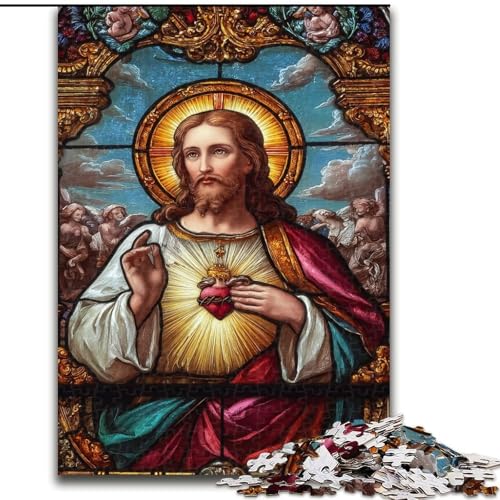 1000-teiliges Puzzle für Teenager, Jesus-Kunst, Lernspielzeug, einzigartige Geburtstags- und Geschenkideen für Kinder ab 14 Jahren (Größe 26x38cm) von MGQWPZDBD
