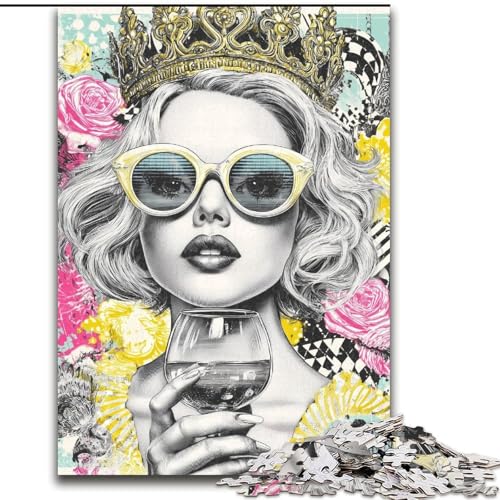 1000-teiliges Puzzle für Teenager, Pop-Art-Königin, Lernspielzeug, einzigartige Geburtstags- und Geschenkideen für Kinder ab 14 Jahren (Größe 50x75cm) von MGQWPZDBD