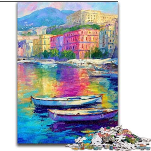 1000-teiliges Puzzle für Teenager, Regenbogenboot, Lernspielzeug, einzigartige Geburtstags- und Geschenkideen für Kinder ab 14 Jahren (Größe 50x75cm) von MGQWPZDBD