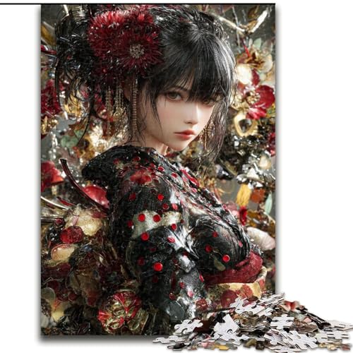 1000-teiliges Puzzle für Teenager, japanische Geisha, Lernspielzeug, einzigartige Geburtstags- und Geschenkideen für Kinder ab 14 Jahren (Größe 50x75cm) von MGQWPZDBD