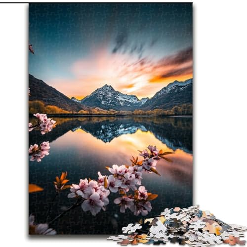 1000-teiliges Puzzle für Teenager, wunderschöne Berge und Seen, Lernspielzeug, einzigartige Geburtstags- und Geschenkideen für Kinder ab 14 Jahren (Größe 50x75cm) von MGQWPZDBD