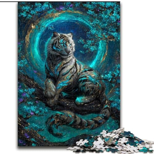 1000-teiliges Puzzle für Teenager Galaxy Tiger, Analyse und Logik mit vollständig ineinandergreifenden, zufällig geformten Teilen für Kinder ab 14 Jahren (Größe 50x75cm) von MGQWPZDBD