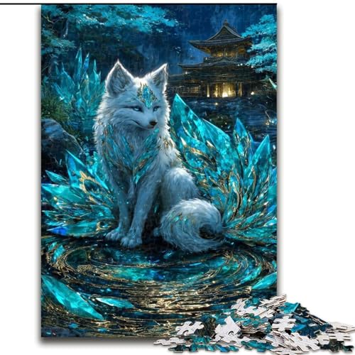 1000-teiliges Puzzle für Teenager Geheimnisvoller Fuchs, Analyse und Logik mit vollständig ineinandergreifenden, zufällig geformten Teilen für Kinder ab 14 Jahren (Größe 26x38cm) von MGQWPZDBD