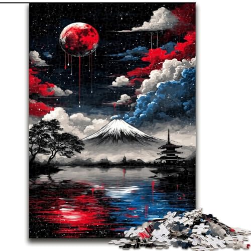 1000-teiliges Puzzle für Teenager Magischer Berg Fuji, Analyse und Logik mit vollständig ineinandergreifenden, zufällig geformten Teilen für Kinder ab 14 Jahren (Größe 50x75cm) von MGQWPZDBD