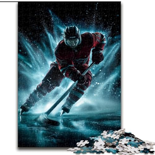 Eishockey-Puzzle für Teenager ab 14 Jahren, geeignet für Paare, Spaß bei Aktivitäten zu Hause, Geburtstagsgeschenk, Reisegeschenk (Größe 26x38cm) von MGQWPZDBD