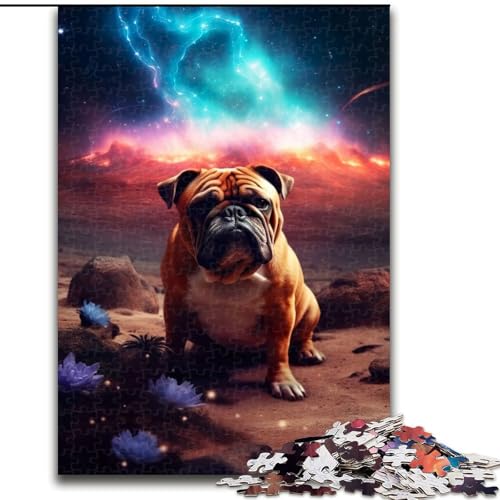 JigsawPuzzle 1000 Teile für Erwachsene „Mops auf dem Mars“, anspruchsvolles Denkspiel für Teenager, Spaß für den Spieleabend mit der Familie (Größe: 26x38cm) von MGQWPZDBD