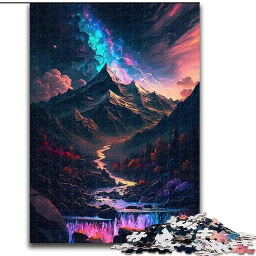 JigsawPuzzle 1000 Teile für Erwachsene Berglandschaftspuzzle Anspruchsvolles Denkspiel für Teenager, Spaß am Familienspieleabend (Größe: 26x38cm) von MGQWPZDBD