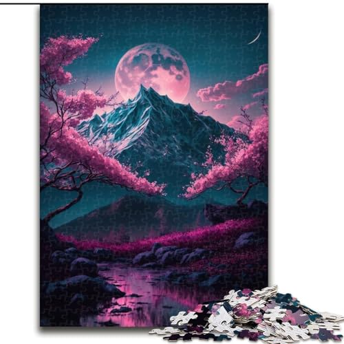 JigsawPuzzle 1000 Teile für Erwachsene Japanische Landschaft Neon Puzzle Anspruchsvolles Denkspiel für Teenager, Spaß für den Familienspieleabend (Größe: 26x38cm) von MGQWPZDBD