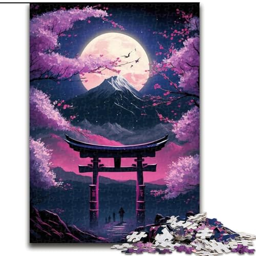 JigsawPuzzle 1000 Teile für Erwachsene Japanisches Torii-Tor-Puzzle Anspruchsvolles Denkspiel für Teenager, Spaß für den Familienspieleabend (Größe: 26x38cm) von MGQWPZDBD