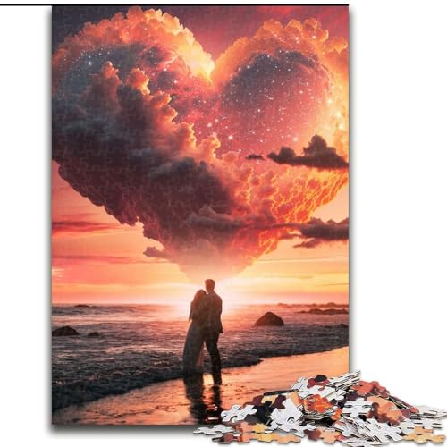 JigsawPuzzle 1000 Teile für Erwachsene Sonnenuntergangs-Puzzle Anspruchsvolles Denkspiel für Teenager, Spaß am Familienspieleabend (Größe: 26x38cm) von MGQWPZDBD