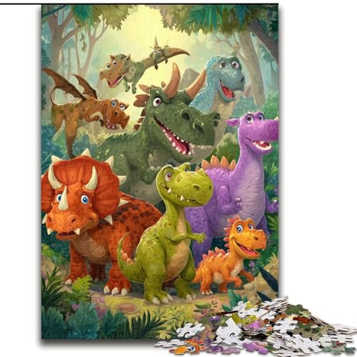 Puzzle 1000 Teile für Erwachsene, Baby-Dinosaurier-Puzzle, anspruchsvolles Denkspiel, Familienaktivität, Heimdekoration, 50x75cm Puzzle 1000 Teile für Erwachsene, Baby-Dinosaurier-Puzzle, anspruchsvolles Denkspiel, Familienaktivität, Heimdekoration, 50x75cm von MGQWPZDBD