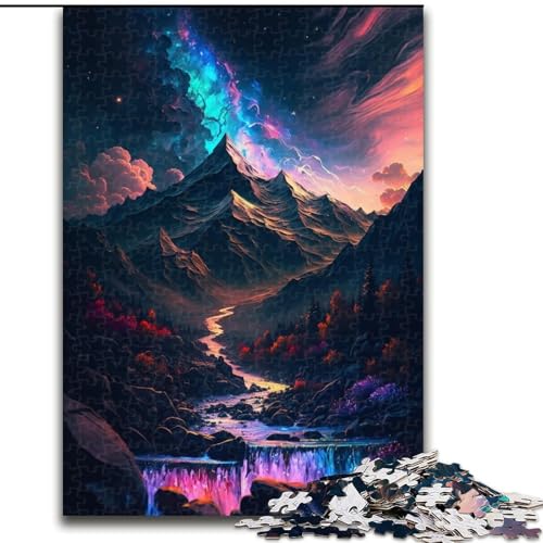 Puzzle 1000 Teile für Erwachsene, Berglandschaft, Familienaktivitätsspiel für Teenager, anspruchsvolles Denkspiel (Größe: 50x75cm) von MGQWPZDBD