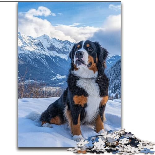 Puzzle 1000 Teile für Erwachsene, Berner Sennenhund-Puzzle, anspruchsvolles Denkspiel, Familienaktivität, Heimdekoration, 50x75cm Puzzle 1000 Teile für Erwachsene, Berner Sennenhund-Puzzle, anspruchsvolles Denkspiel, Familienaktivität, Heimdekoration, 50x75cm von MGQWPZDBD