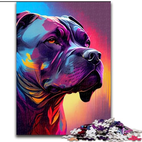Puzzle 1000 Teile für Erwachsene, Cane Corso-Hund, Lernspiele, Heimdekoration, geeignet als Schreibtischdekoration (Größe 50x75cm) von MGQWPZDBD