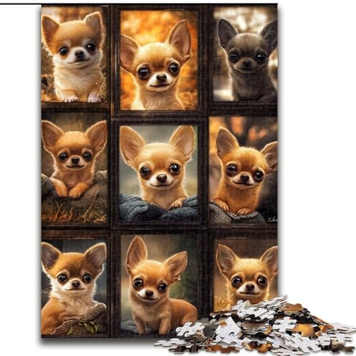 Puzzle 1000 Teile für Erwachsene, Chihuahua-Collage-Puzzle, anspruchsvolles Denkspiel, Familienaktivität, Heimdekoration, 50x75cm Puzzle 1000 Teile für Erwachsene, Chihuahua-Collage-Puzzle, anspruchsvolles Denkspiel, Familienaktivität, Heimdekoration, 50x75cm von MGQWPZDBD