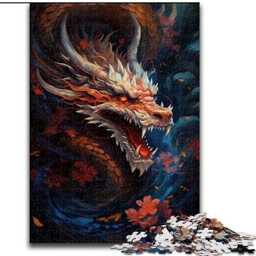 Puzzle 1000 Teile für Erwachsene, Chinesisches Drachenpuzzle, anspruchsvolles Denkspiel, Familienaktivität, Heimdekoration, 50x75cm Puzzle 1000 Teile für Erwachsene, Chinesisches Drachenpuzzle, anspruchsvolles Denkspiel, Familienaktivität, Heimdekoration, 50x75cm von MGQWPZDBD