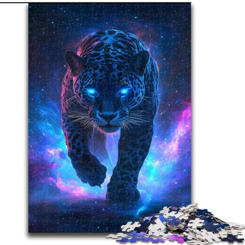 Puzzle 1000 Teile für Erwachsene, Cosmic Black Panther, Lernspiele, Heimdekoration, geeignet für die Schreibtischdekoration (Größe 26x38cm) von MGQWPZDBD