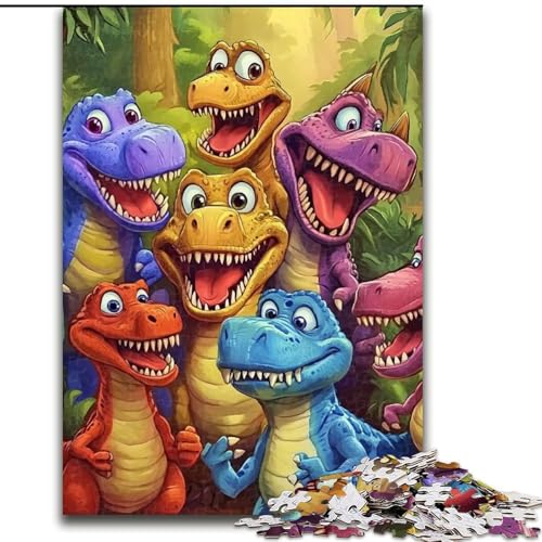 Puzzle 1000 Teile für Erwachsene, Dinosaurier-Puzzle, anspruchsvolles Denkspiel, Familienaktivität, Heimdekoration, 50x75cm Puzzle 1000 Teile für Erwachsene, Dinosaurier-Puzzle, anspruchsvolles Denkspiel, Familienaktivität, Heimdekoration, 50x75cm von MGQWPZDBD