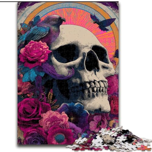 Puzzle 1000 Teile für Erwachsene, Fantasy-Skelett, Lernspiele, Heimdekoration, geeignet für die Schreibtischdekoration (Größe 26x38cm) von MGQWPZDBD