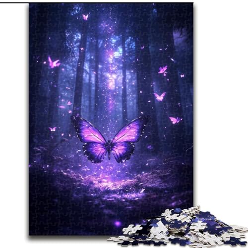 Puzzle 1000 Teile für Erwachsene, Galaxie-Schmetterling, Lernspiele, Heimdekoration, geeignet für die Schreibtischdekoration (Größe 26x38cm) von MGQWPZDBD
