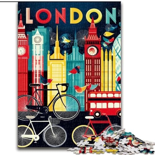 Puzzle 1000 Teile für Erwachsene, Geschenk, Weltposter, Dekomprimierendes intellektuelles Lernspielzeug, Geburtstagsgeschenk (Größe 50x75cm) von MGQWPZDBD