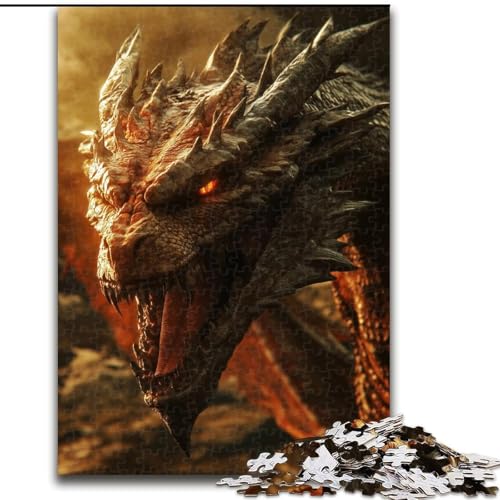 Puzzle 1000 Teile für Erwachsene, Geschenke, Fantasy Flying Dragon, Dekomprimierendes intellektuelles Lernspielzeug, Geburtstagsgeschenk (Größe 50x75cm) von MGQWPZDBD