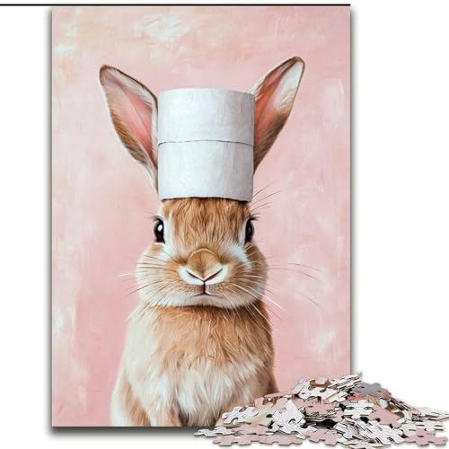 Puzzle 1000 Teile für Erwachsene, Hase spielt mit Toilettenpapier, anspruchsvolles Denkspiel, Familienaktivität, Heimdekoration, 50x75cm Puzzle 1000 Teile für Erwachsene, Hase spielt mit Toilettenpapier, anspruchsvolles Denkspiel, Familienaktivität, Heimdekoration, 50x75cm von MGQWPZDBD