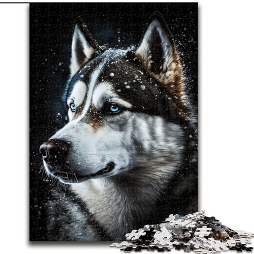 Puzzle 1000 Teile für Erwachsene, Husky-Puzzle, Familienaktivitätsspiel für Teenager, anspruchsvolles Denkspiel (Größe: 26x38cm) von MGQWPZDBD