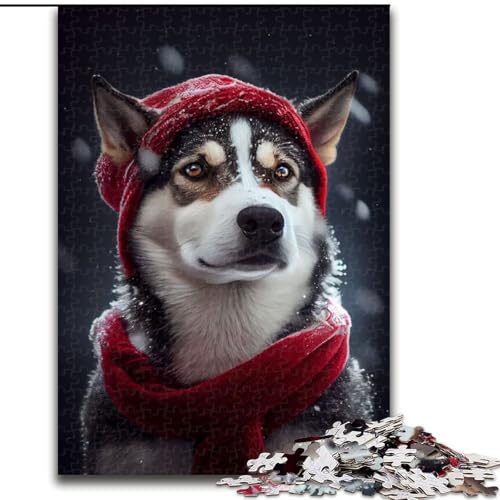 Puzzle 1000 Teile für Erwachsene, Husky Snow, Dekomprimierendes intellektuelles Lernspielzeug, Geburtstagsgeschenk (Größe 50x75cm) von MGQWPZDBD