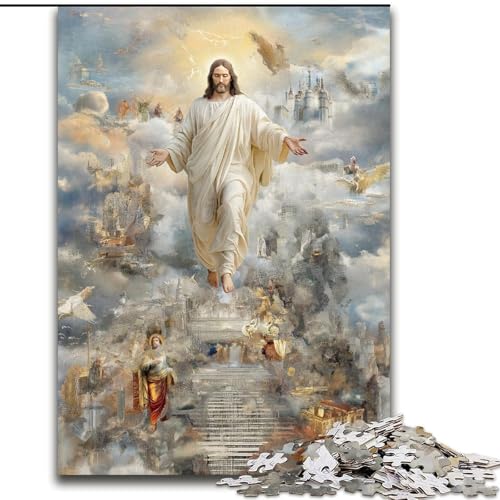 Puzzle 1000 Teile für Erwachsene, Jesus, Lernspiele, Heimdekoration, geeignet für die Schreibtischdekoration (Größe 50x75cm) von MGQWPZDBD