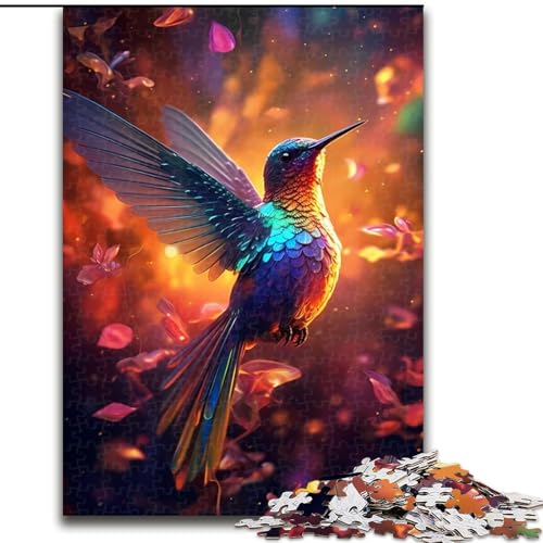 Puzzle 1000 Teile für Erwachsene, Kolibri-Farbpuzzle, Familienaktivitätsspiel für Teenager, anspruchsvolles Denkspiel (Größe: 26x38cm) von MGQWPZDBD