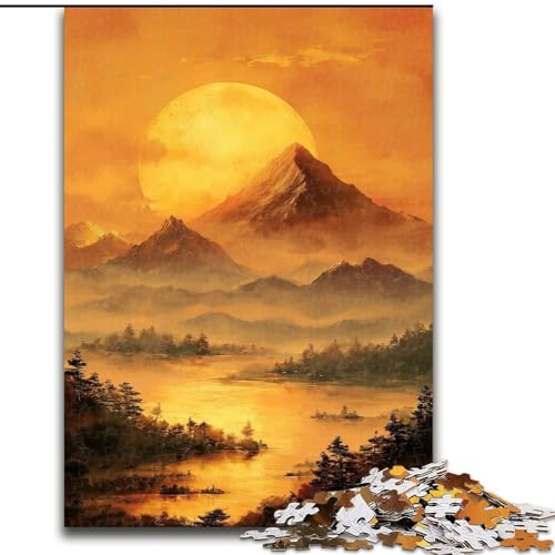 Puzzle 1000 Teile für Erwachsene, Landschaft im japanischen Stil, Lernspiele, Heimdekoration, geeignet für die Schreibtischdekoration (Größe 26x38cm) von MGQWPZDBD