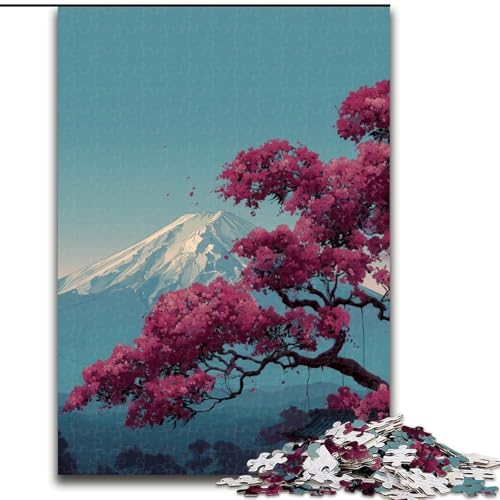Puzzle 1000 Teile für Erwachsene, Mount Fuji, Japan, Lernspiele, Heimdekoration, geeignet für die Schreibtischdekoration (Größe 50x75cm) von MGQWPZDBD