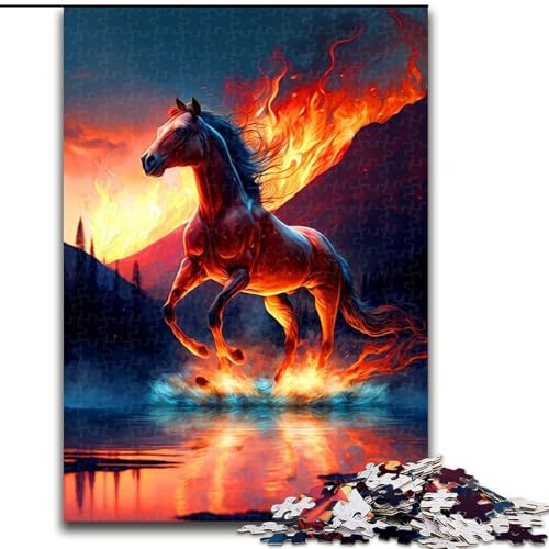 Puzzle 1000 Teile für Erwachsene, Pferdepuzzle, anspruchsvolles Denkspiel für Teenager, Spaß für den Familienspieleabend (Größe: 26x38cm) von MGQWPZDBD