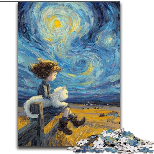 Puzzle 1000 Teile für Erwachsene, Sternenhimmel, Lernspiele, Heimdekoration, geeignet für die Schreibtischdekoration (Größe 50x75cm) von MGQWPZDBD