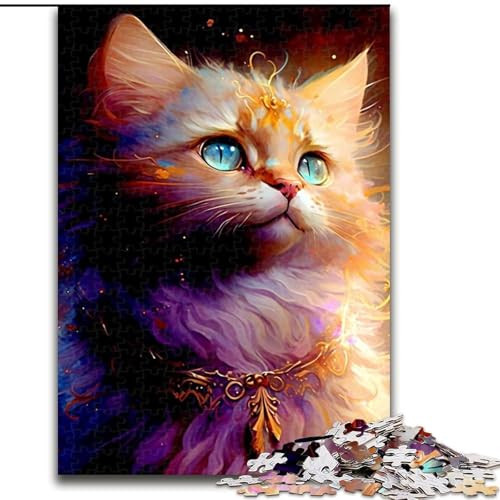 Puzzle 1000 Teile für Erwachsene, süße Katze, Lernspiele, Heimdekoration, geeignet für die Schreibtischdekoration (Größe 50x75cm) von MGQWPZDBD