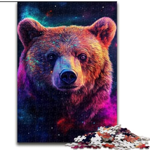 Puzzle 1000 Teile für Erwachsene Galaxy Brown Bear Puzzle Familienaktivitätsspiel für Teenager, anspruchsvolles Denkspiel (Größe: 50x75cm) von MGQWPZDBD