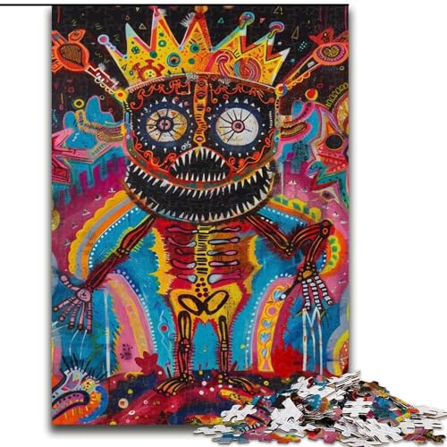 Puzzle 1000 Teile für Erwachsene im Basquiat-Stil, Lernspiele, Heimdekoration, geeignet als Schreibtischdekoration (Größe 26x38cm) von MGQWPZDBD