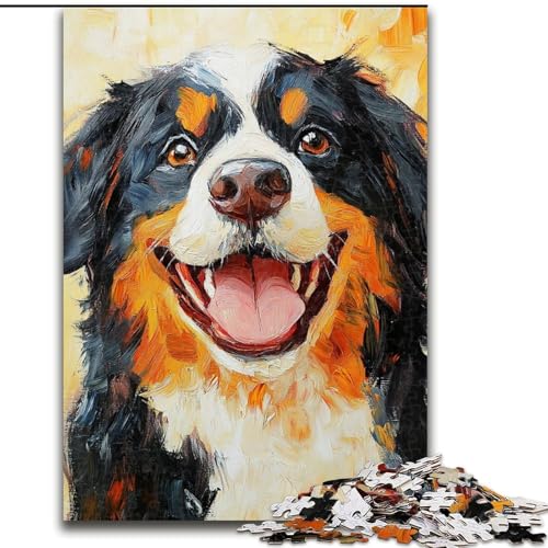 Puzzle 1000 Teile für Erwachsene und Jugendliche, Happy Dog, Lernspielzeug, Familienspiele, einzigartige Geburtstags- und Geschenkideen (Größe 50x75cm) von MGQWPZDBD