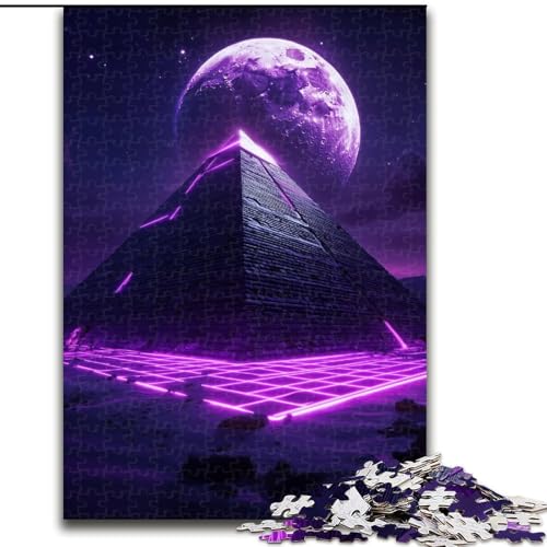 Puzzle 1000 Teile für Erwachsene und Jugendliche, Kosmische Pyramide, Lernspielzeug, Familienspiele, einzigartige Geburtstags- und Geschenkideen (Größe 50x75cm) von MGQWPZDBD