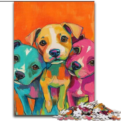 Puzzle 1000 Teile für Erwachsene und Jugendliche, Kunsthund, Familienspiel für und einzigartige Heimdekoration und Geschenke für 14-Jährige (Größe 50x75cm) von MGQWPZDBD