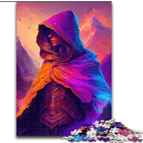 Puzzle 1000 Teile für Erwachsene und Jugendliche, Magischer Wanderer, Lernspielzeug, Familienspiele, einzigartige Geburtstags- und Geschenkideen (Größe 26x38cm) von MGQWPZDBD