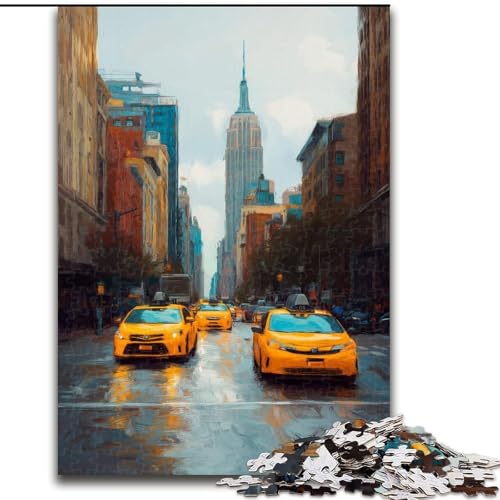 Puzzle 1000 Teile für Erwachsene und Jugendliche, New Yorker Stadtbild, Lernspielzeug, einzigartige Heimdekoration und Geschenke (Größe 26x38cm) von MGQWPZDBD