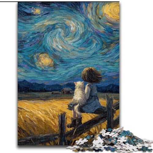 Puzzle 1000 Teile für Erwachsene und Jugendliche, Sternenhimmel, Lernspielzeug, Familienspiele, einzigartige Geburtstags- und Geschenkideen (Größe 26x38cm) von MGQWPZDBD