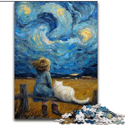 Puzzle 1000 Teile für Erwachsene und Jugendliche, Sternenhimmel, Lernspielzeug, einzigartige Heimdekoration und Geschenke (Größe 26x38cm) von MGQWPZDBD