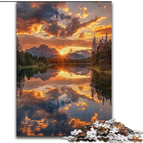 Puzzle 1000 Teile für Erwachsene und Jugendliche, wunderschöne Berge und Seen, Lernspielzeug, Familienspiele, einzigartige Geburtstags- und Geschenkideen (Größe 26x38cm) von MGQWPZDBD