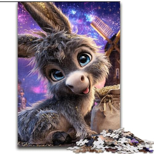 Puzzle 1000 Teile für Teenager, Fantasy-Esel, Familienunterhaltungsspielzeug, ganze Familie, ab 14 Jahren (Größe 26x38cm) von MGQWPZDBD